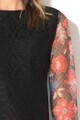 DESIGUAL Rochie din dantela cu maneci de plasa cu model floral Pichi Femei