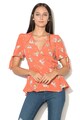 NEW LOOK Bluza cu decolteu adanc in V si cu imprimeu floral Femei