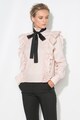 Zee Lane Collection Блуза с набирания и панделка Жени