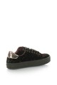 DESIGUAL Funky Sportos Bársony Flatform Sneakers Cipő Virágmintával női