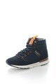 Pepe Jeans Pantofi sport mid-high cu insertii de piele intoarsa si denim Boston Denim Baieti