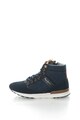 Pepe Jeans Pantofi sport mid-high cu insertii de piele intoarsa si denim Boston Denim Baieti