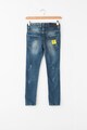 John Richmond Junior Blugi slim fit cu rupturi decorative STENCIA Baieti