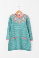 JoJo Maman Bebe Rochie cu model fair isle Fox Fete