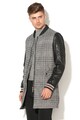 Zee Lane Collection Tweed Kabát Műbőr Ujjakkal férfi