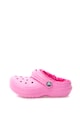 Crocs Saboti cu detalii perforate si captuseala de blana shearling sintetica Baieti