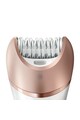 Philips Epilator  Satinelle Prestige Wet & Dry BRE652/00, 32 Puncte de prindere, 9 accesorii, 2 viteze, Acumulator, Alb Femei