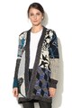 DESIGUAL Cardigan fara inchidere Alexandra, Negru/Argintiu/Gri, Femei