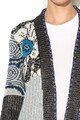 DESIGUAL Cardigan fara inchidere Alexandra, Negru/Argintiu/Gri, Femei