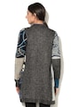 DESIGUAL Cardigan fara inchidere Alexandra, Negru/Argintiu/Gri, Femei