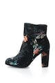 Oakoui Botine de catifea cu model floral Femei