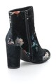 Oakoui Botine de catifea cu model floral Femei