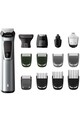 Philips Aparat de tuns barba si parul 14 in 1  Multigroom MG7720/15, Rezistent la dus, Acumulator, 8 piepteni par fata, cap si corp, Tehnologie DualCut, Argintiu Barbati