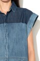 Diesel Rochie tip camasa din chambray cu maneci scurte De-Wong Femei