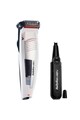 BaByliss Trimmer pentru barba + trimmer pentru nas  , Lame inox, 1-20 mm, Utilizare cu sau fara fir, Argintiu Barbati