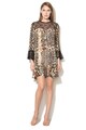 JUST CAVALLI Rochie cu animal print si segmente de dantela Femei