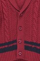 Brums Cardigan din bumbac tricotat cu guler sal Baieti