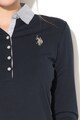 U.S. Polo Assn. Bluza polo cu aplicatii in dreptul coatelor si mansete cu nasturi 43512-47627 Femei