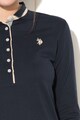 U.S. Polo Assn. Bluza polo cu fenta lunga cu nasturi Femei