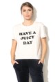 Juicy Couture Tricou cu imprimeu text cauciucat Femei