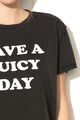 Juicy Couture Tricou cu imprimeu text cauciucat Femei