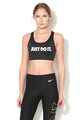 Nike Bustier cu imprimeu text si spate decupat Femei