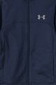 Under Armour Bluza sport lejera cu fermoar si logo, pentru fitness Baieti