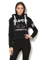 SUPERDRY Hanorac cu captuseala din fleece si imprimeu frontal Femei