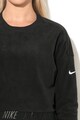 Nike Bluza sport din fleece cu terminatie elastica Therma Femei