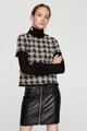 Mango Tricou cu model houndstooth Femei